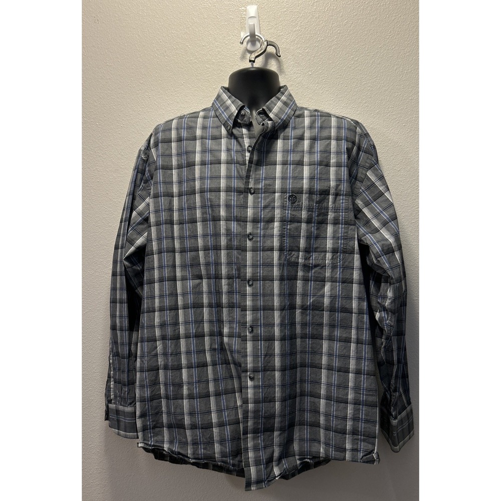 Wrangler George Strait Casual Shirt Men's‎ Size XL Plaid Long Sleeve Button Up